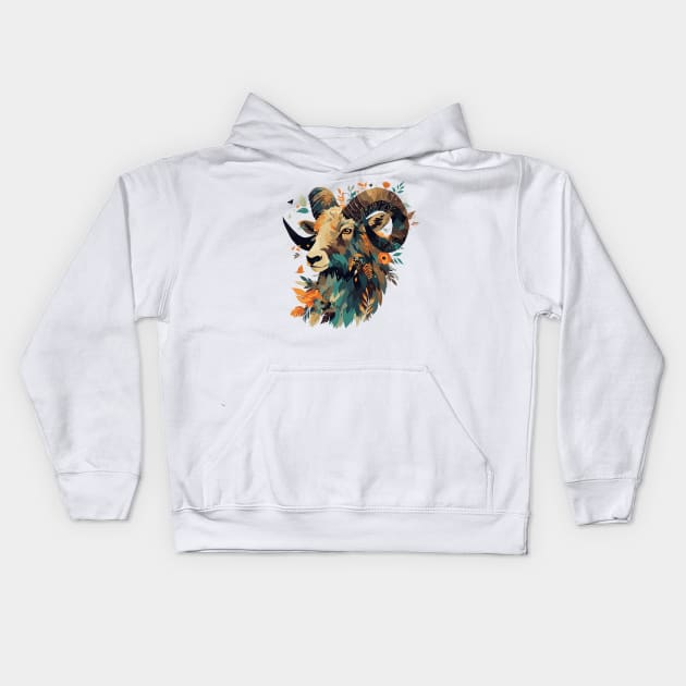 ram Kids Hoodie by Stephanie Francoeur Art